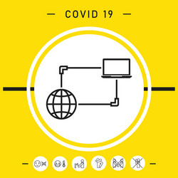 internet connection data exchange transfer vector image