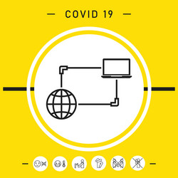 Internet connection data exchange transfer vector