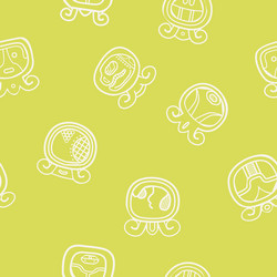 seamless background with maya calendar named days vector image