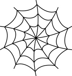 spiral spider web icon outline style vector image