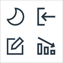 User interface line icons linear set quality vector