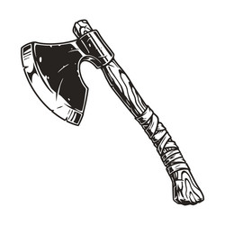 Vintage Axe Emblem - Rustic Woodwork vector image