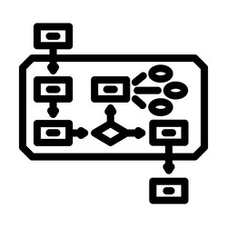 algorithm big data line icon vector image