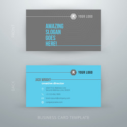 Clean Business Card Template Vector Image