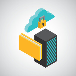 cloud computing data storage vector image