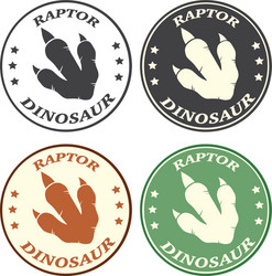 Dinosaur Claw Circle Logo Vector Image