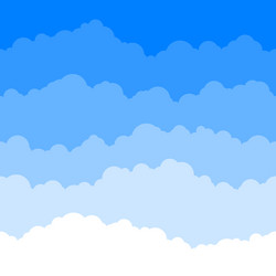 White clouds seamless pattern light blue sky Vector Image