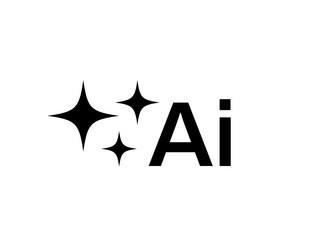 minimalist ai icon with gradient design modern vector image