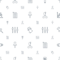 push icons pattern seamless white background vector image