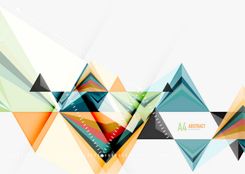 triangular low poly a4 size geometric vector image
