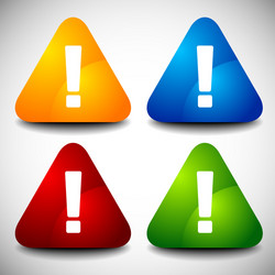 Triangular Warning Signs with Exclamation Marks vector image