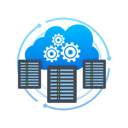 web hosting data center vector image