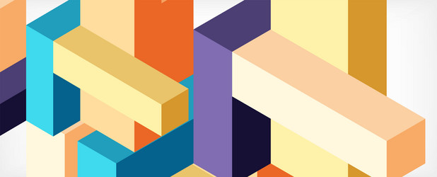 abstract background 3d cubes cubic elements vector image
