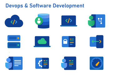 DevOps Software Development Icons vector image