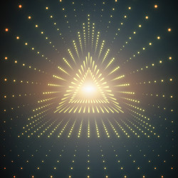 infinite triangular tunnel vector image