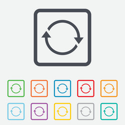 rotation icon repeat symbol refresh sign vector image