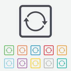 rotation icon repeat symbol refresh sign vector