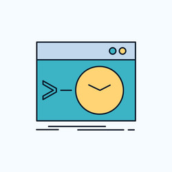 Admin command root software terminal flat icon vector