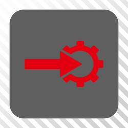 cog integration rounded square button vector image