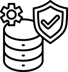 database line icon design vector image