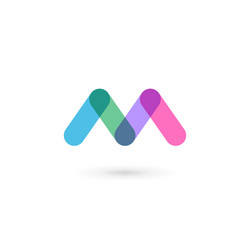 Letter m mosaic logo icon design template elements