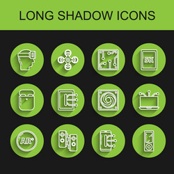 set line ar augmented reality gamepad virtual vector image