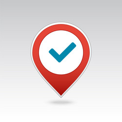 check pin map icon pointer markers vector image