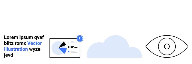 data visualization with chart cloud element vector image