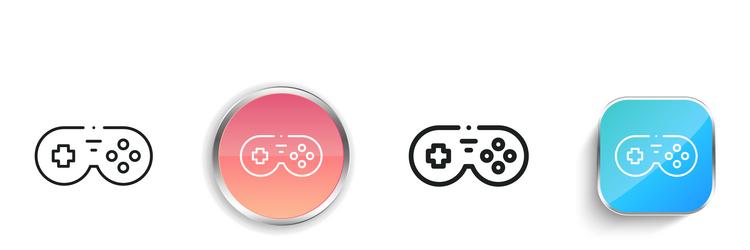 game controller icon thin linear regular vector image