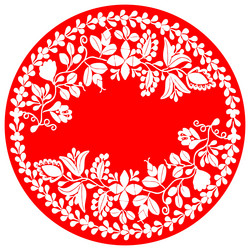 red wreath isolated on white background Vector Image