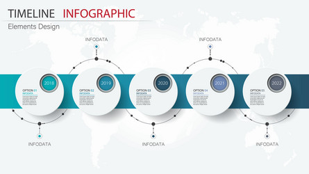 Abstract element timeline infographics design vector