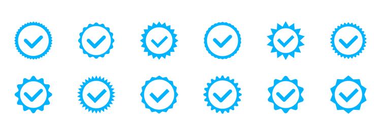 account verification icon empty inside social vector image