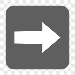 arrow right rounded square button vector image