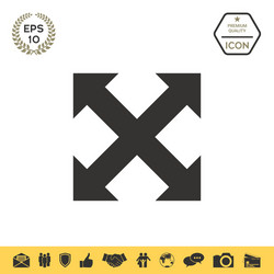 extend resize enlarge icon vector image