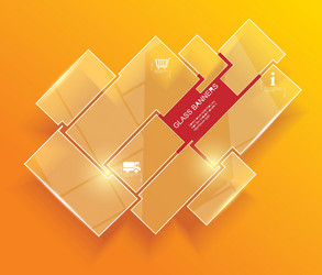 glass framework set website template design vector image