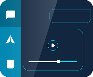 modern messaging app ui with sidebar menu vector image