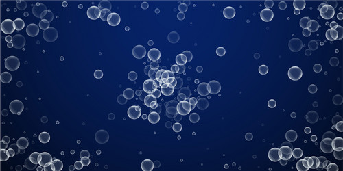 Random soap bubbles abstract background blowing b vector