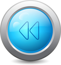 web button with backward icon vector image