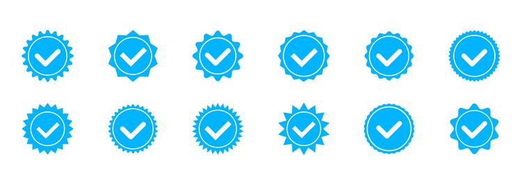 account verification icon with a circle inside vector image
