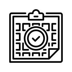 clipboard with checkmarks line icon universal vector image