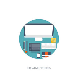 flat computing background vector image