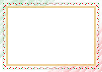 horizontal frame and border with iran flag vector image