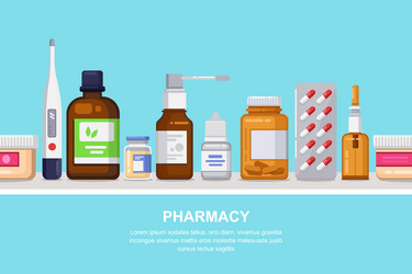 pharmacy medicine and healthcare horizontal Vector Image