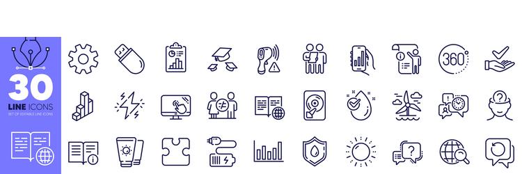 throw hats recovery data and water drop line vector image