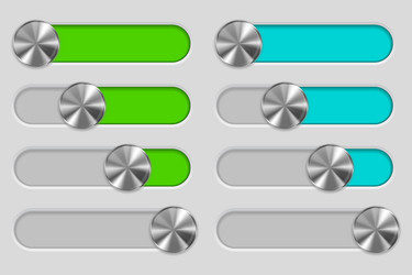 web interface slider set user control vector image