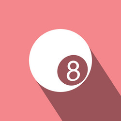 Abstract Billiards Ball On A White Background Vector Image