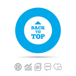 Back to top arrow sign icon scroll up symbol vector