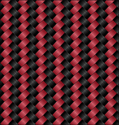 Carbon Fiber Red Black Pattern vector image