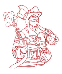 fireman2 resize vector image