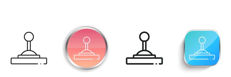 game controller icon thin linear regular vector image